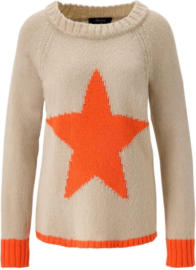 Aniston CASUAL Gebreide trui met grote ster op het voorpand nieuwe collectie - Foto 2