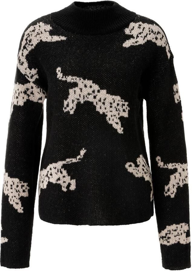 Aniston CASUAL Gebreide trui met ingebreide luipaarden nieuwe collectie - Foto 3