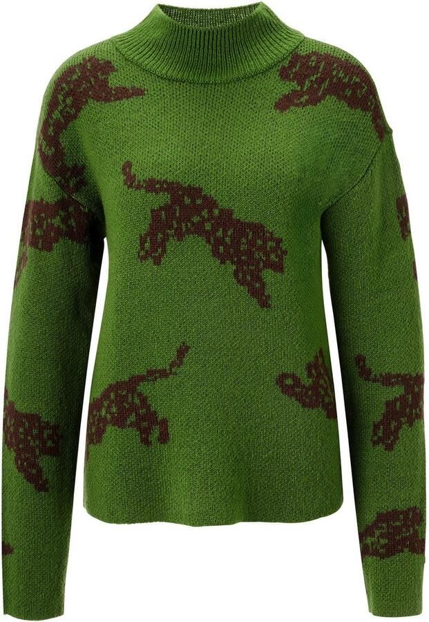 Aniston CASUAL Gebreide trui met ingebreide luipaarden nieuwe collectie - Foto 6