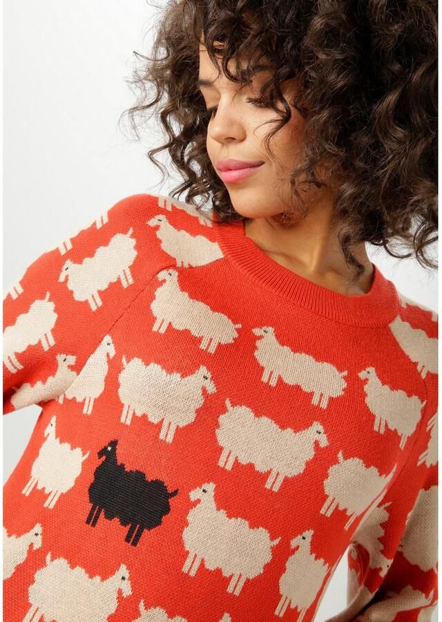 Aniston CASUAL Gebreide trui met ingebreide schapen nieuwe collectie - Foto 3