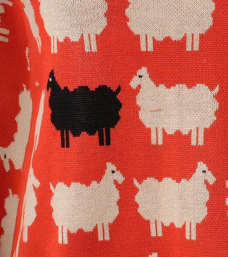 Aniston CASUAL Gebreide trui met ingebreide schapen nieuwe collectie