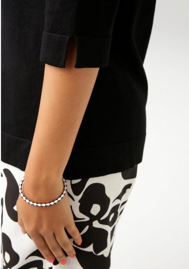 Aniston CASUAL Gebreide trui met klein split aan de 3 4-lange mouwen - Foto 3