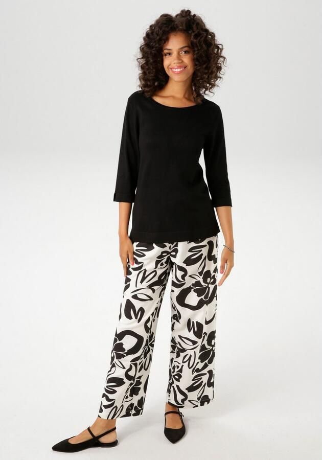 Aniston CASUAL Gebreide trui met klein split aan de 3 4-lange mouwen - Foto 6