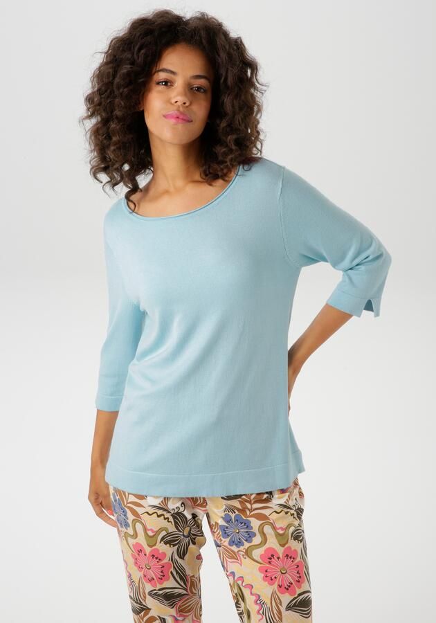 Aniston CASUAL Gebreide trui met klein split aan de 3 4-lange mouwen - Foto 7