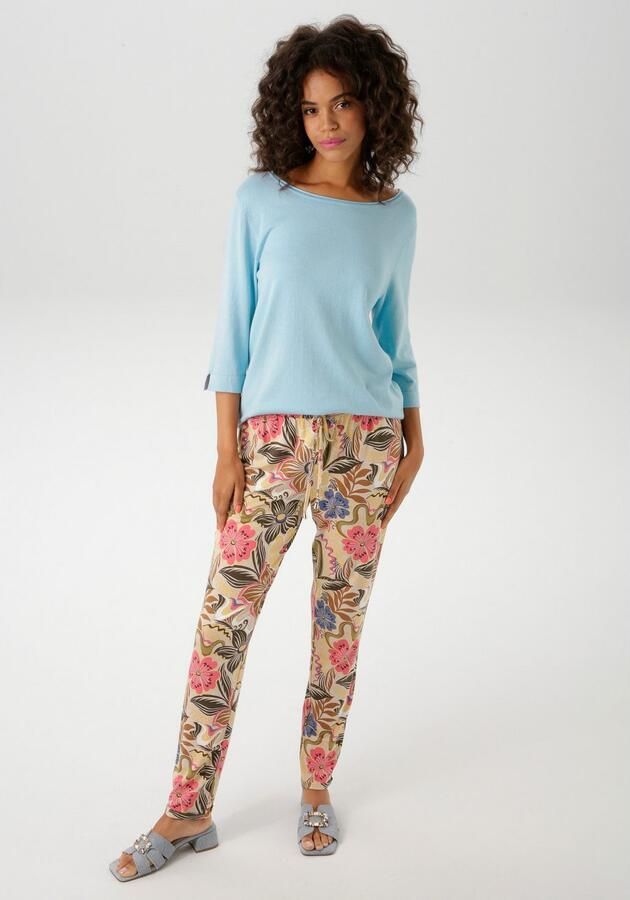 Aniston CASUAL Gebreide trui met klein split aan de 3 4-lange mouwen - Foto 5