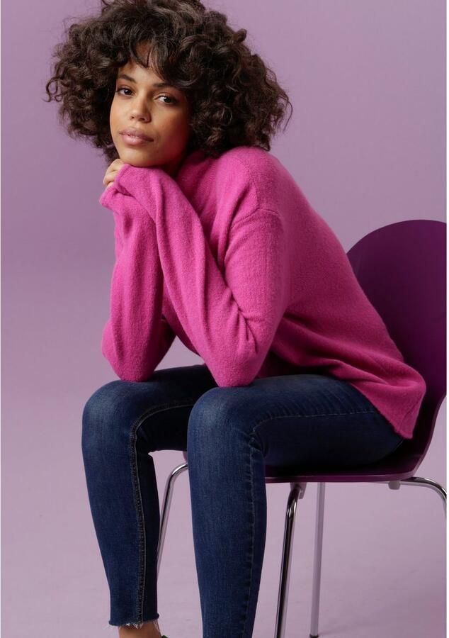 Aniston CASUAL Gebreide trui met opstaande kraag - Foto 2