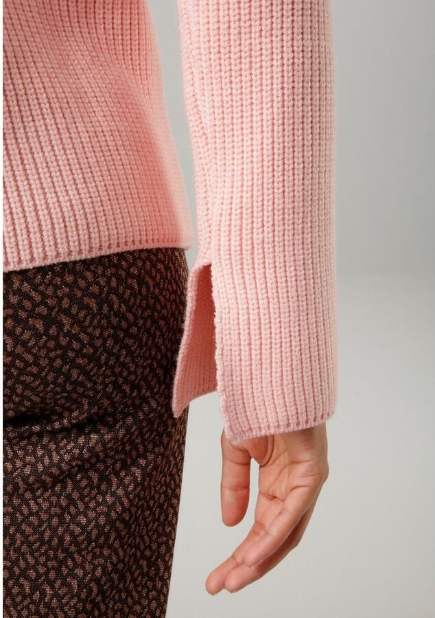 Aniston CASUAL Gebreide trui met opstaande kraag - Foto 3