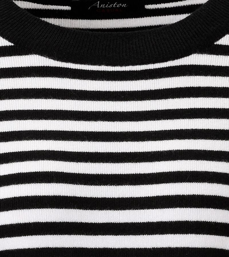 Aniston CASUAL Gebreide trui met rode kleuraccenten op de zoom en de mouwen nieuwe collectie