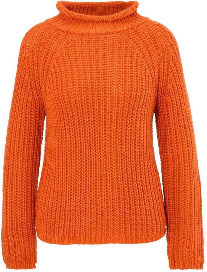 Aniston CASUAL Gebreide trui met rolrand aan de staande kraag - Foto 2