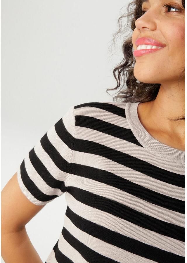 Aniston CASUAL Gebreide trui met streepdessin nieuwe collectie - Foto 3