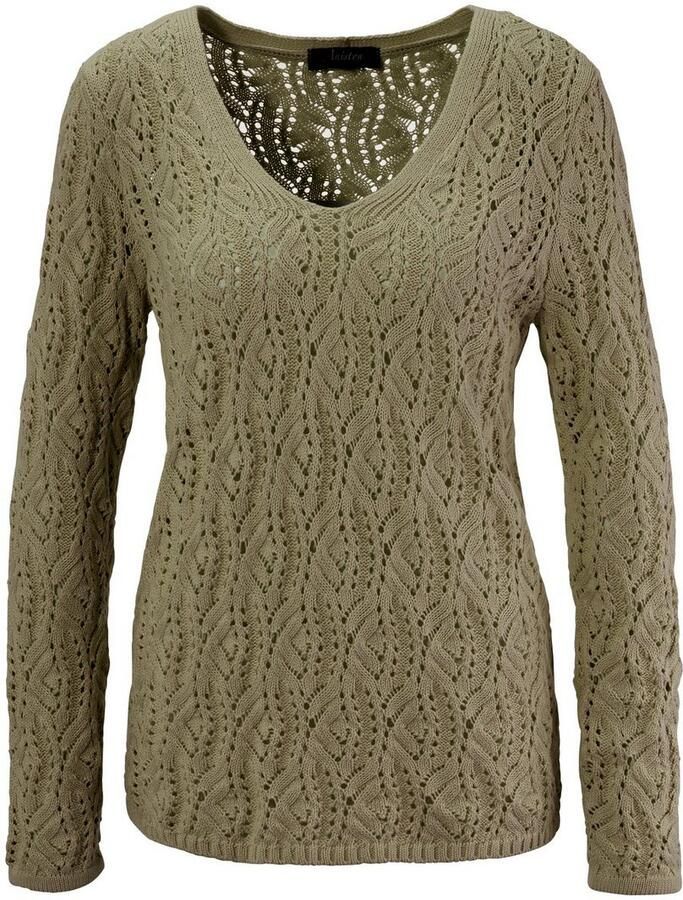 Aniston CASUAL Gebreide trui met trendy ajour-patroon