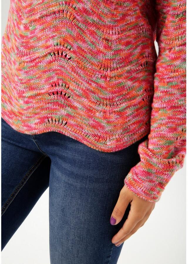 Aniston CASUAL Gebreide trui van bont spacegaren elk stuk is uniek nieuwe collectie - Foto 3