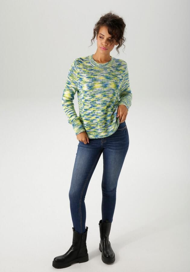 Aniston CASUAL Gebreide trui van trendy multicolor-garen elk deel uniek nieuwe collectie - Foto 6