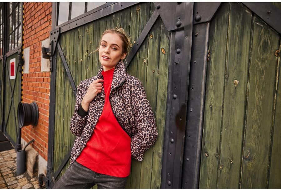 Aniston CASUAL Gewatteerde jas in trendy leoprint nieuwe collectie - Foto 8