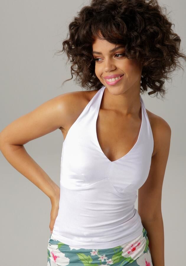 Aniston CASUAL Haltertop met bandjes die gestrikt kunnen worden - Foto 2