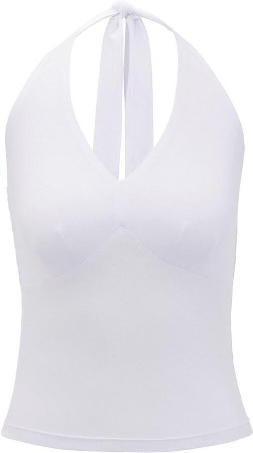 Aniston CASUAL Haltertop met bandjes die gestrikt kunnen worden