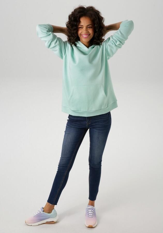 Aniston CASUAL Hoodie met smiley op de rug - Foto 4