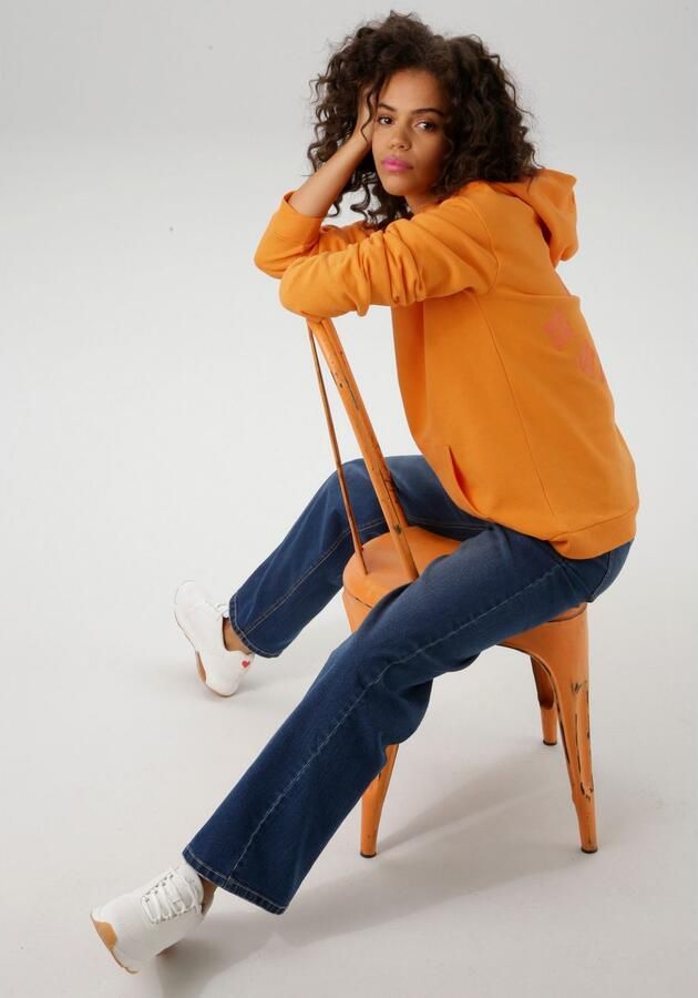 Aniston CASUAL Hoodie met smiley op de rug - Foto 5