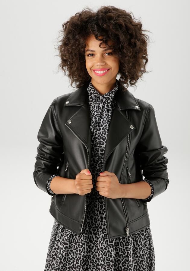 Aniston CASUAL Imitatieleren jack in bikerstijl nieuwe collectie - Foto 9