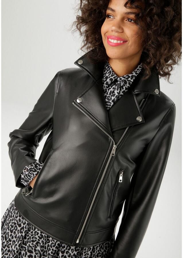 Aniston CASUAL Imitatieleren jack in bikerstijl nieuwe collectie - Foto 3