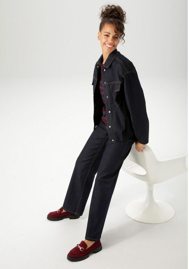 Aniston CASUAL Jeansjack te sluiten met verdekte drukknopen nieuwe collectie - Foto 4