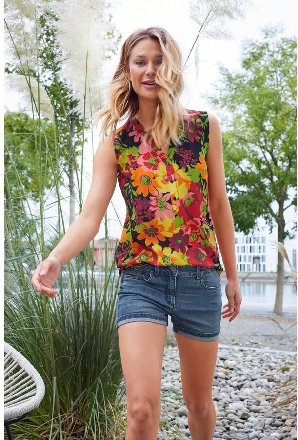 Aniston CASUAL Jeansshort met lichte slijteffecten - Foto 14