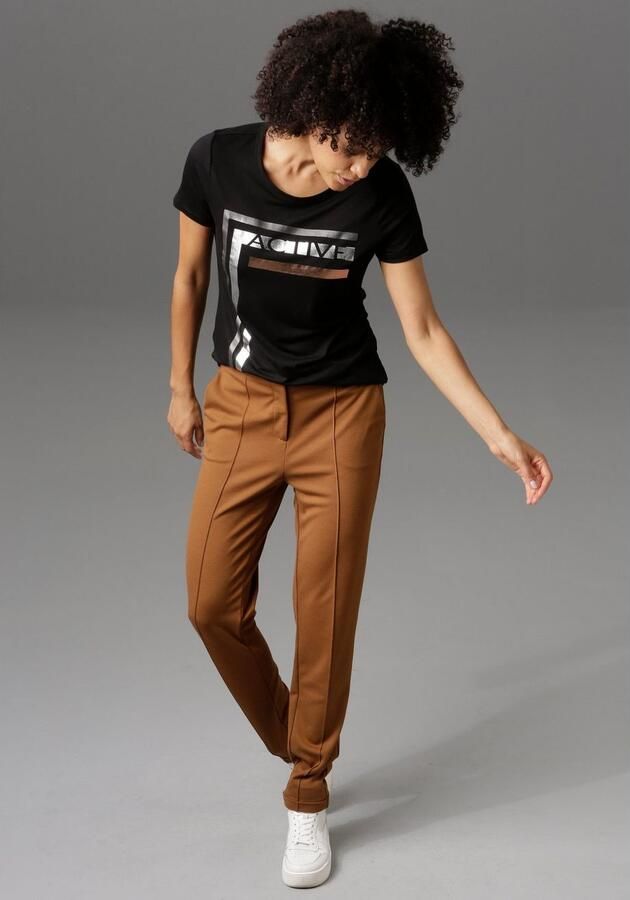 Aniston CASUAL Jerseybroek met biezen gegarneerd - Foto 2