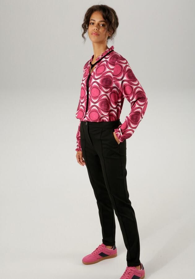 Aniston CASUAL Jerseybroek met biezen gegarneerd - Foto 4