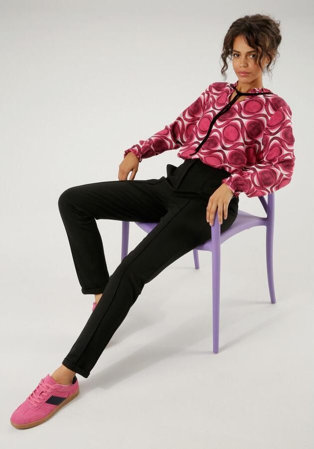 Aniston CASUAL Jerseybroek met biezen gegarneerd - Foto 5