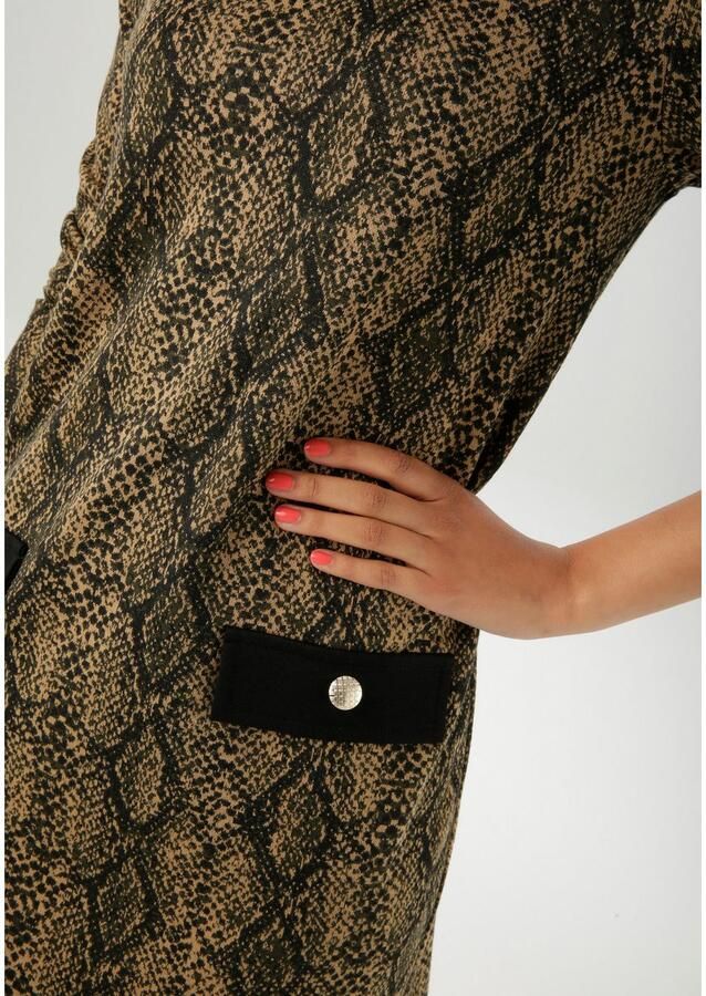 Aniston CASUAL Jerseyjurk in extravagant slangenpatroon nieuwe collectie