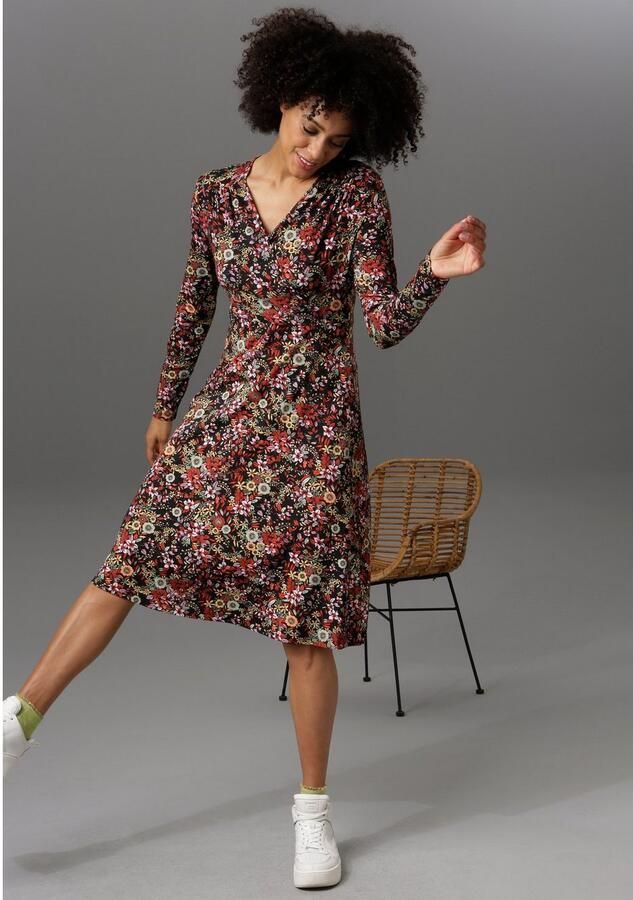 Aniston CASUAL Jerseyjurk in wikkel-look - Foto 2