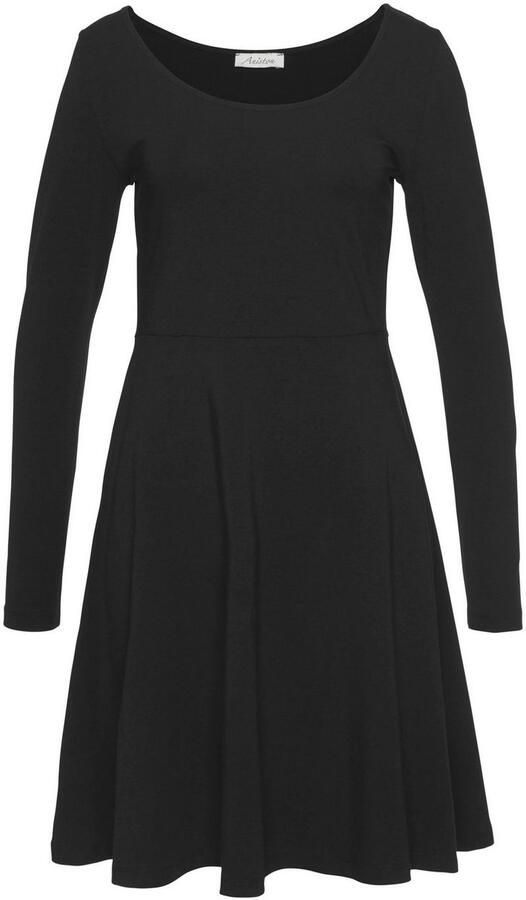 Aniston CASUAL Jerseyjurk met bloemenprint of in uni-zwart - Foto 7