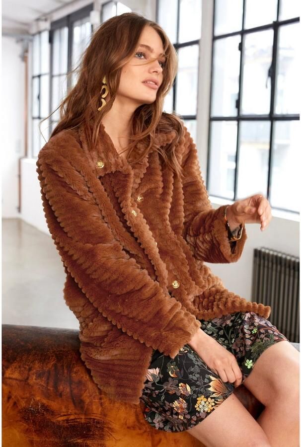 Aniston CASUAL Jerseyjurk met bloemenprint of in uni-zwart - Foto 5