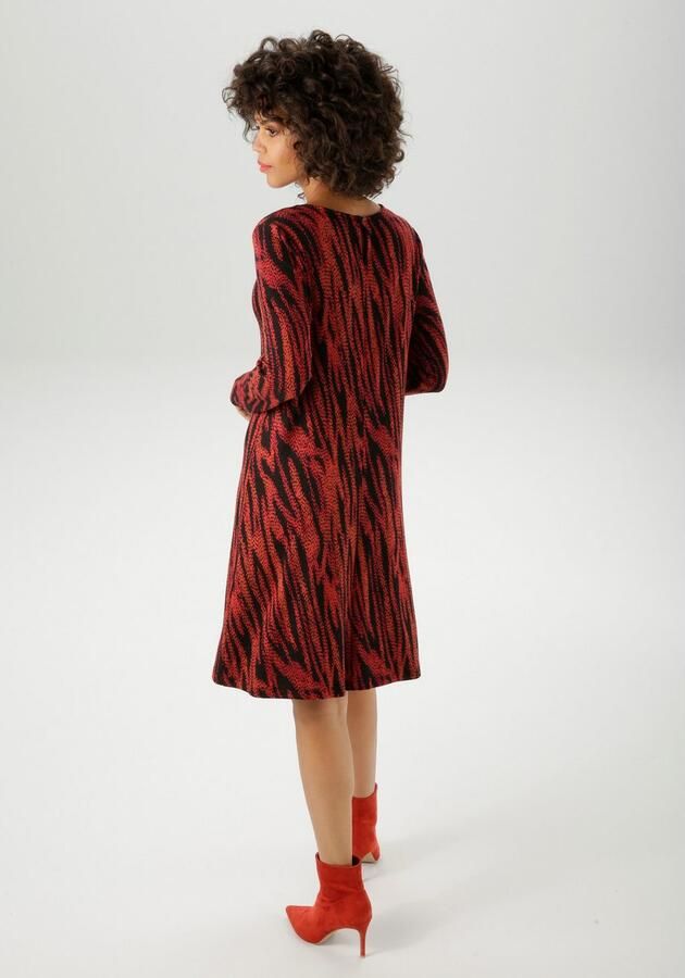 Aniston CASUAL Jerseyjurk met decoratief sierele t aan de halslijn nieuwe collectie - Foto 5