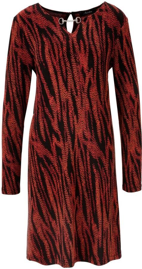 Aniston CASUAL Jerseyjurk met decoratief sierele t aan de halslijn nieuwe collectie - Foto 6