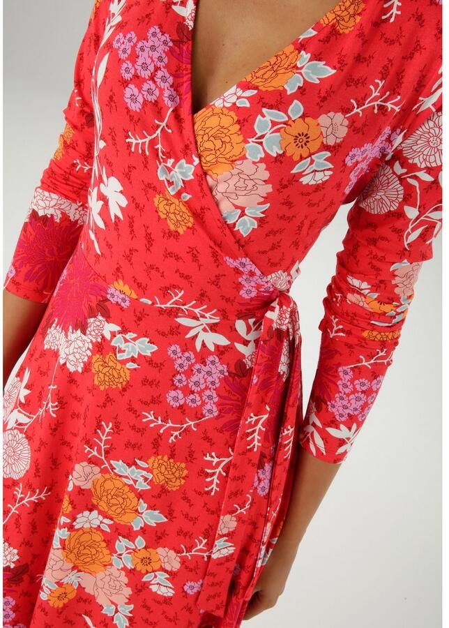 Aniston CASUAL Jerseyjurk met fantasierijke bloe print elk stuk is uniek nieuwe kollectie - Foto 2