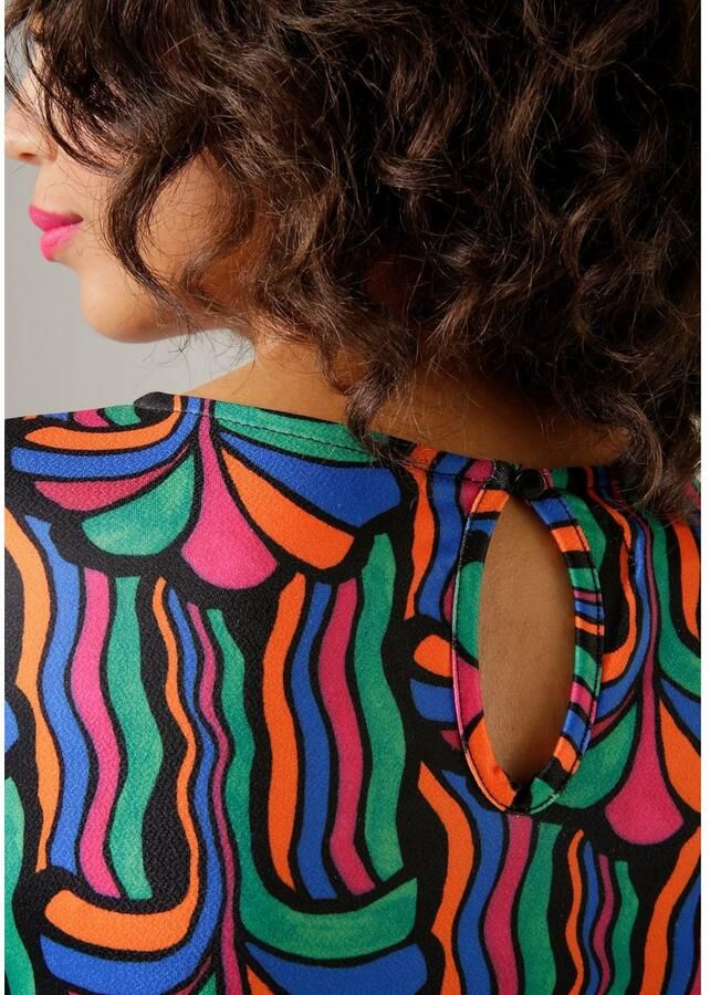 Aniston CASUAL Jerseyjurk met kleurrijke grafische print