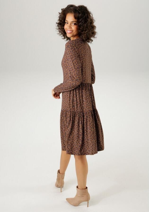 Aniston CASUAL Jerseyjurk met trendy gekleurde grafische allover-print - Foto 5