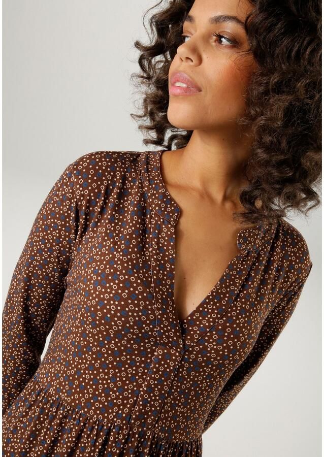 Aniston CASUAL Jerseyjurk met trendy gekleurde grafische allover-print - Foto 2