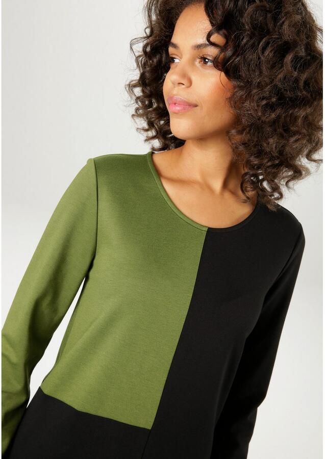 Aniston CASUAL Jerseyjurk met verfijnde kleuraccenten - Foto 2