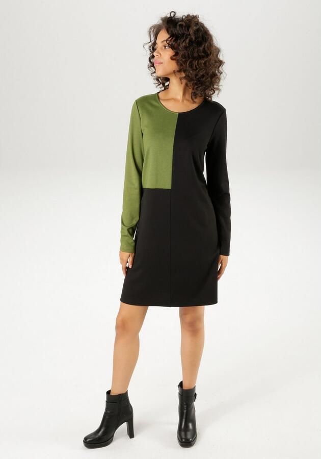 Aniston CASUAL Jerseyjurk met verfijnde kleuraccenten - Foto 3