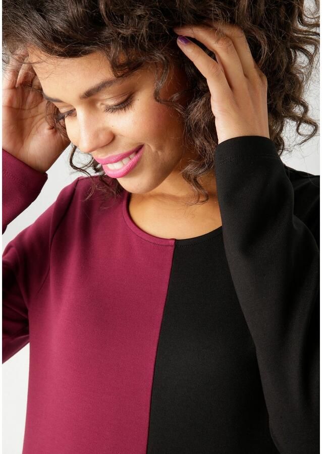 Aniston CASUAL Jerseyjurk met verfijnde kleuraccenten - Foto 2