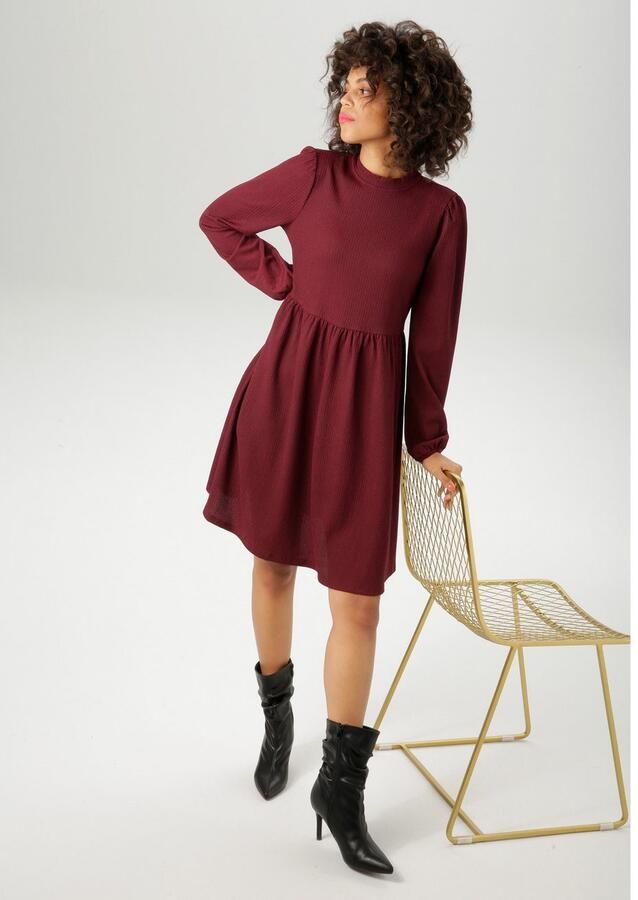 Aniston CASUAL Jerseyjurk van gestructureerde elastische crêpe kwaliteit nieuwe collectie - Foto 2