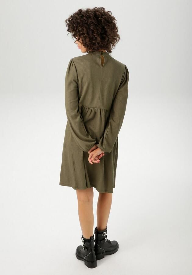 Aniston CASUAL Jerseyjurk van gestructureerde elastische crêpe kwaliteit nieuwe collectie - Foto 5