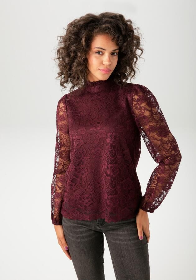 Aniston CASUAL Kanten blouse uitgebreid versierd met edele rozen nieuwe collectie - Foto 8