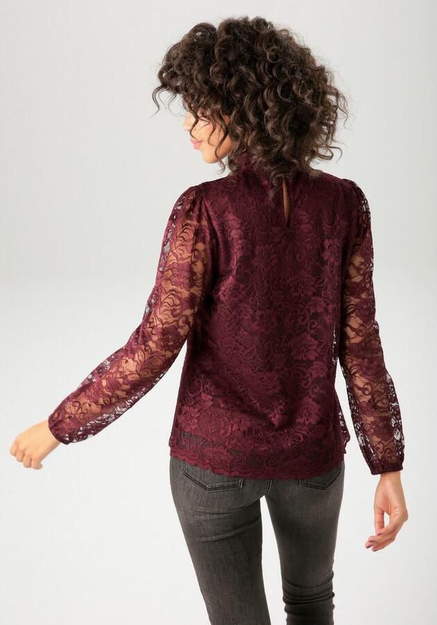 Aniston CASUAL Kanten blouse uitgebreid versierd met edele rozen nieuwe collectie - Foto 5