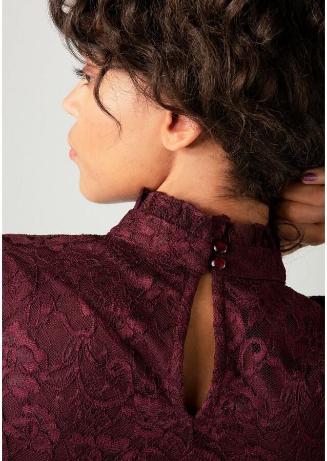 Aniston CASUAL Kanten blouse uitgebreid versierd met edele rozen nieuwe collectie - Foto 3