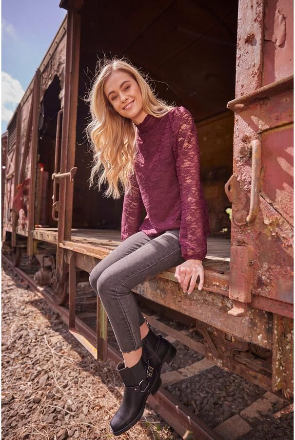 Aniston CASUAL Kanten blouse uitgebreid versierd met edele rozen nieuwe collectie - Foto 7