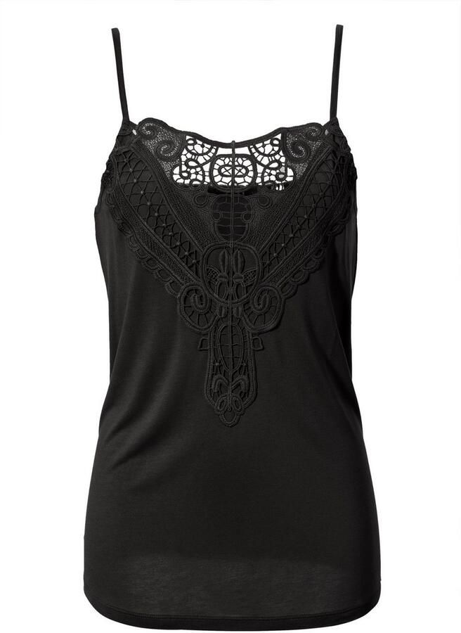 Aniston CASUAL Kanten top met verstelbare spaghettibandjes