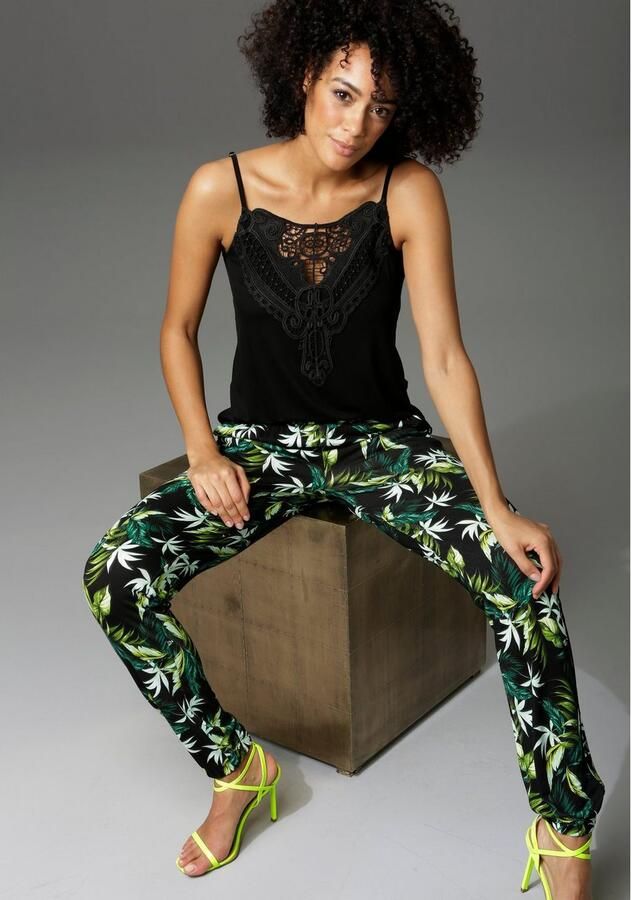 Aniston CASUAL Kanten top met verstelbare spaghettibandjes - Foto 4